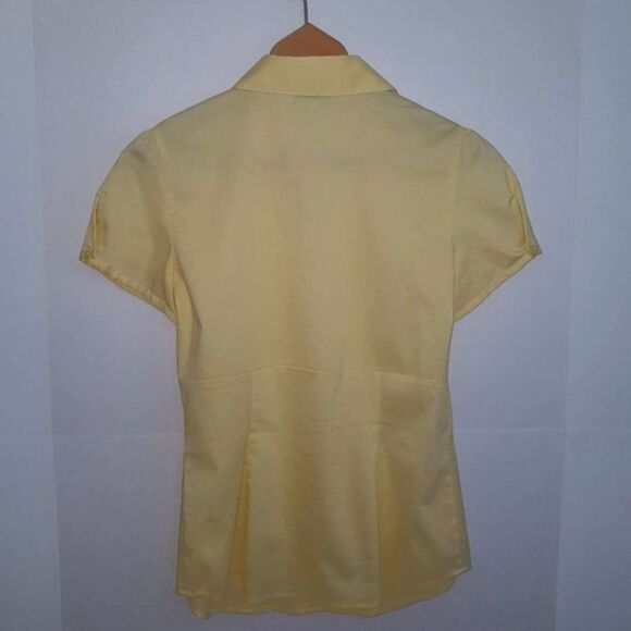 RICKI'S Ladies Lemon Capped Sleeve Blouse Button-Up V-Neck Size  4 NEW - Picture 4 of 10